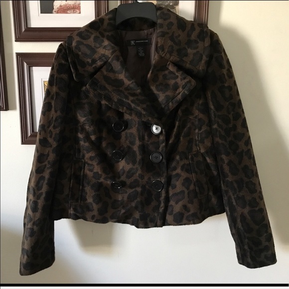 Soft Leopard Cheetah Print Double Breasted Jacket - Picture 1 of 3